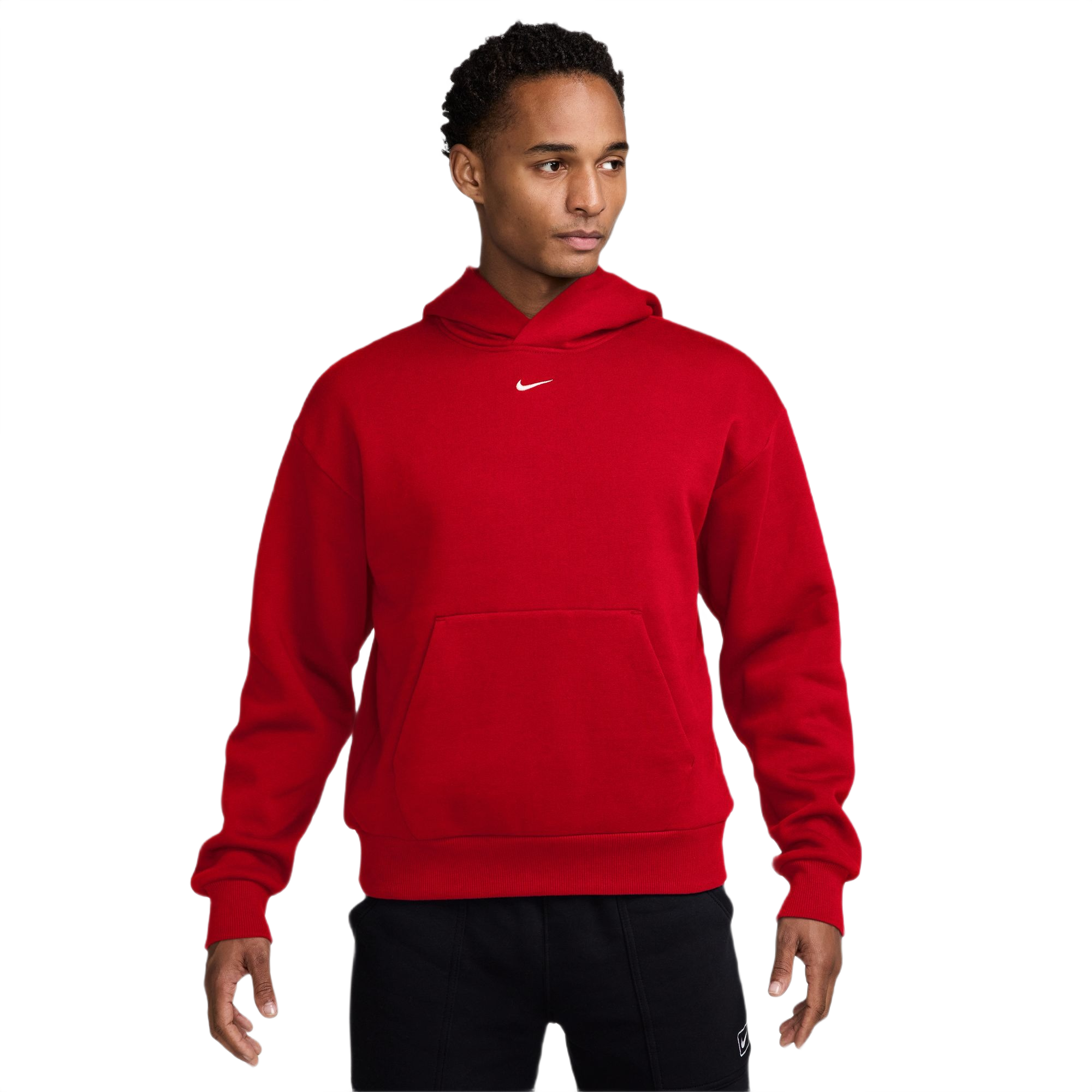 Nike Men's Solo Fleece Pullover Hoodie - Red - RED